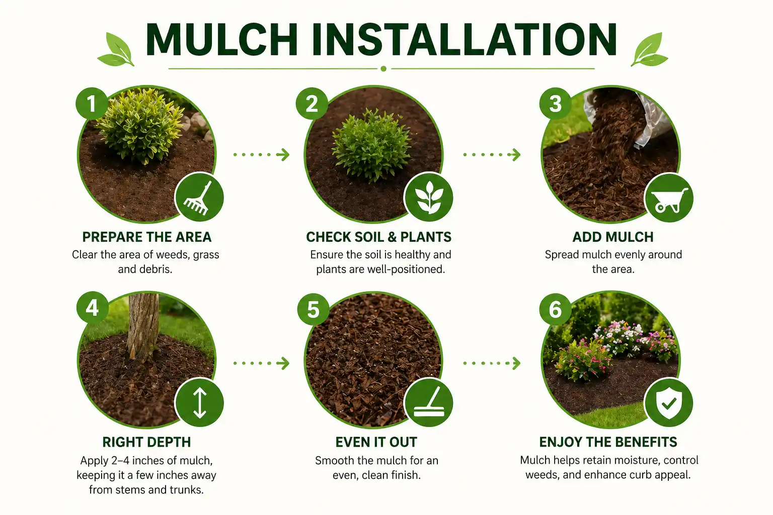 Mulch installation - By Gen Lawn