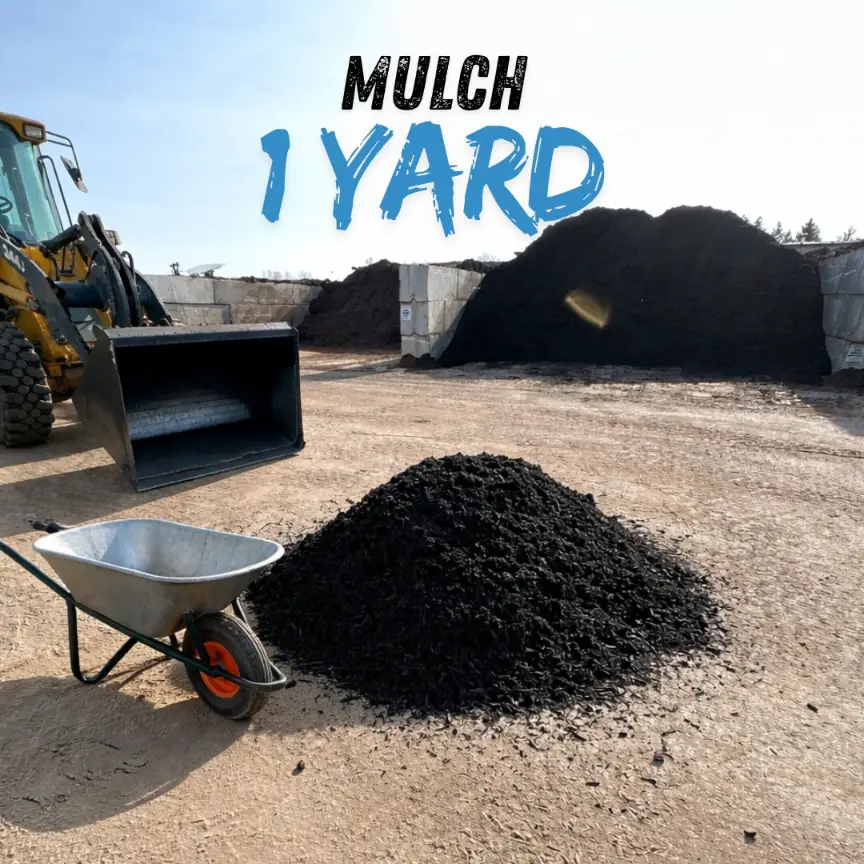 How Much Does a Yard of Mulch Weigh, 1 yard of mulch in this image - Gen Lawn