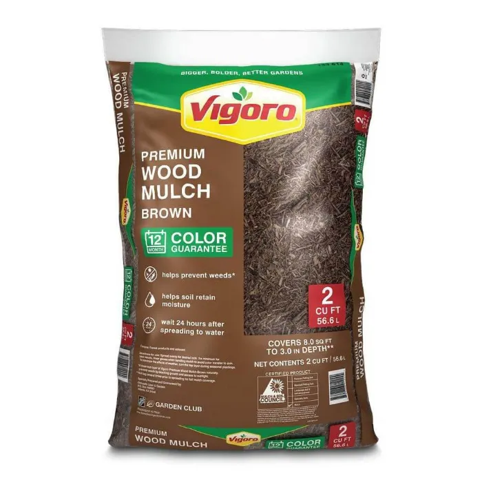 Vigoro Premium Brown Wood Mulch - Gen Lawn