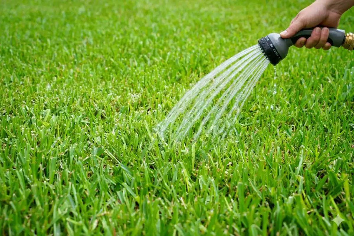 Watering Lawn by Hand - Gen Lawn