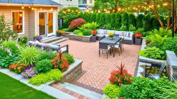 Brick hardscape