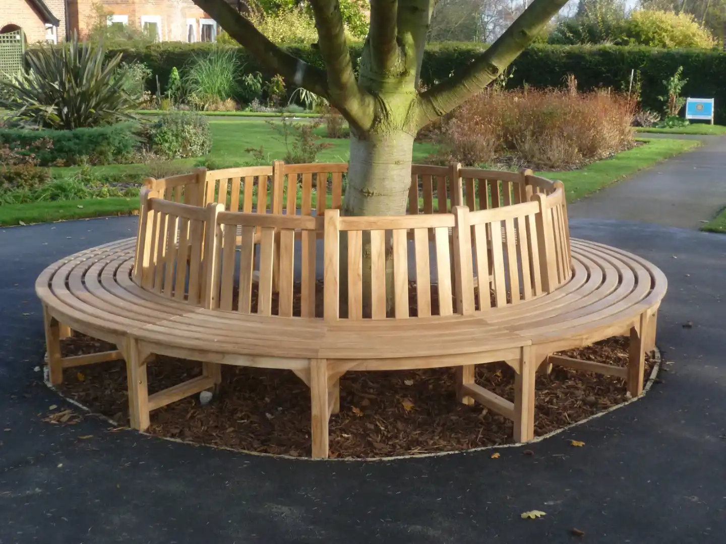 Circular Bench Seating Around Tree Roots