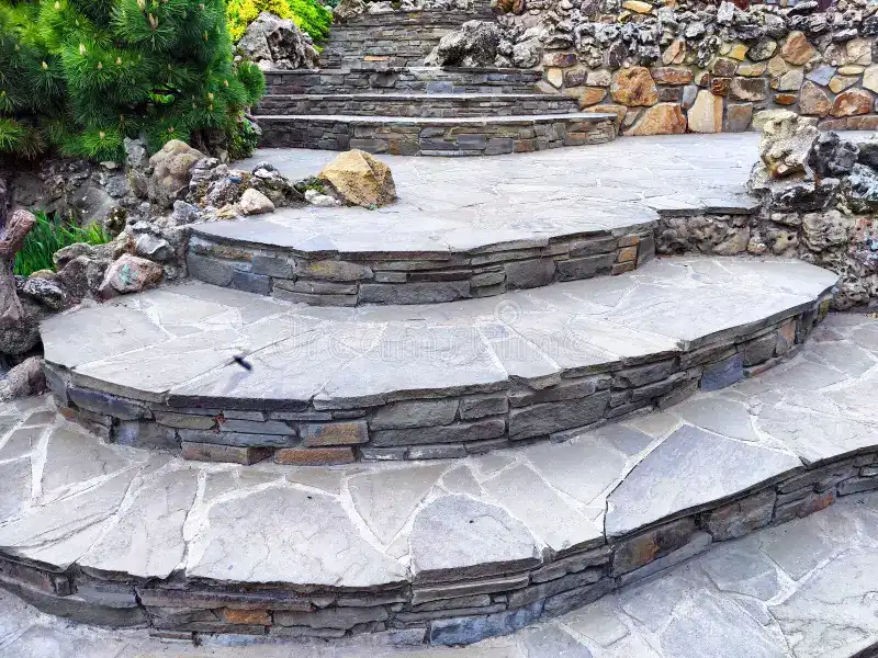 Stone Steps and Winding Pathways