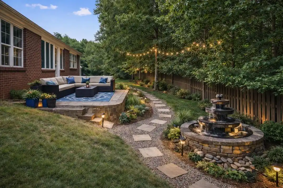 backyard landscaping ideas for sloped yards